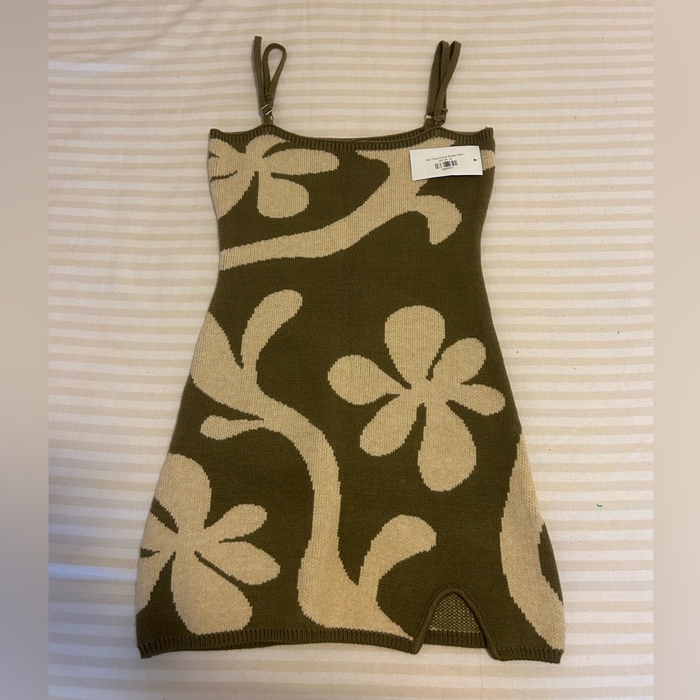Knit Floral Groovy Dress